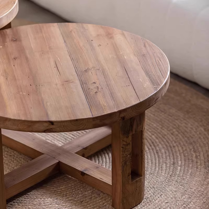 Ocio al aire libre mesa de té patio impermeable jardín al aire libre diseñador modelo de habitación de madera sólida algunos muebles residenciales