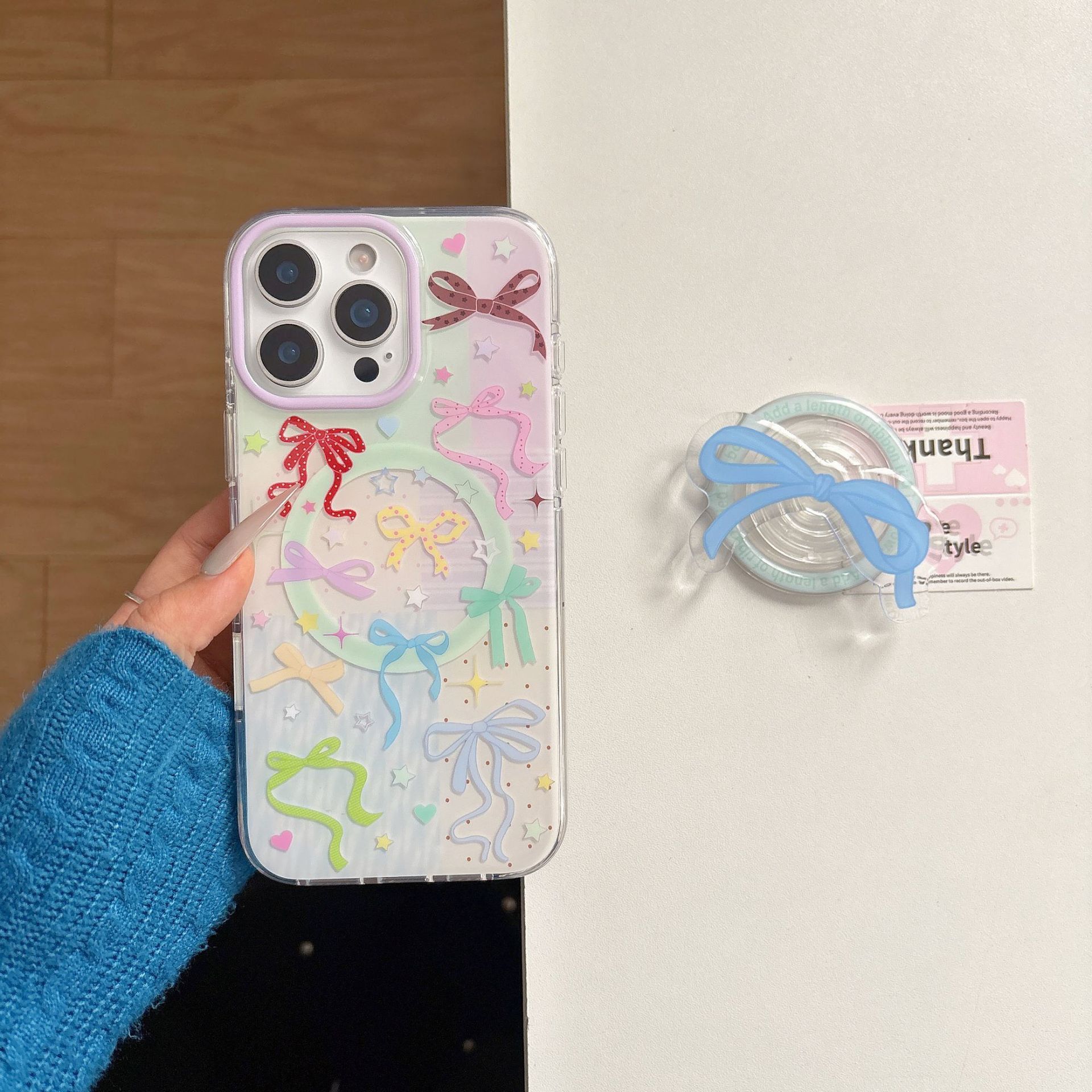 Corazón de niña arco de color para Apple 15ProMax funda para teléfono móvil 16Pro atracción magnética 14/13 simple 16PM