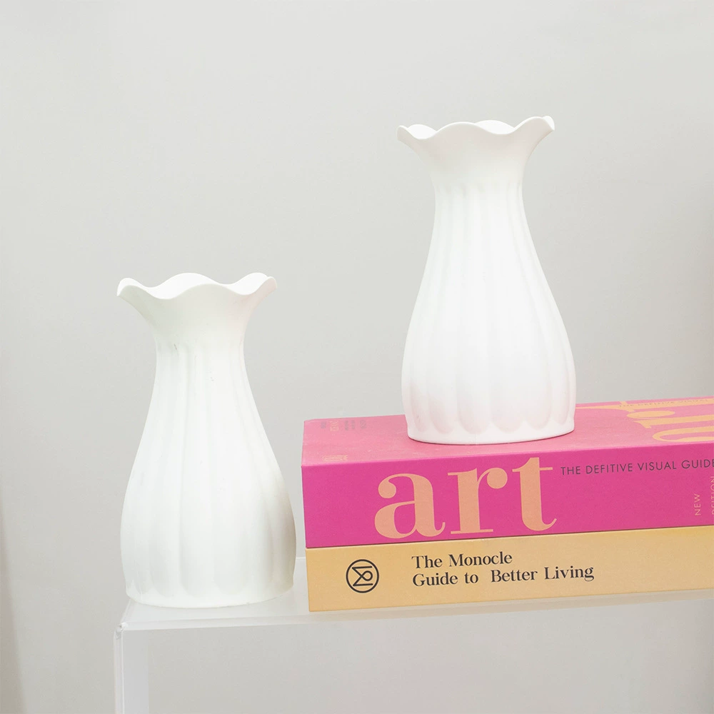 Трансграничная минималистская пластиковая волнистая ваза креативная форма украшения цветочные принадлежности цветочные принадлежности гостиная декоративная столовая украшения