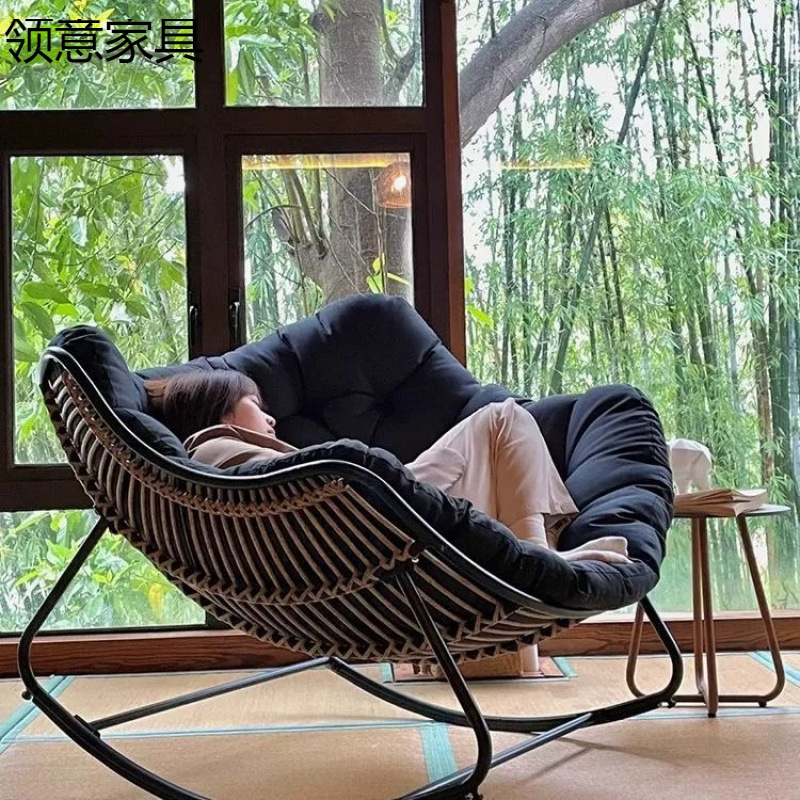 懒人鸟窝摇摇椅躺椅阳台家用休闲单人沙发客厅轻奢摇椅成人可睡觉|undefined