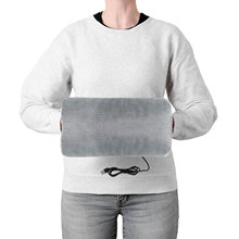 冬季USB电加热暖手筒保暖加厚毛绒护手筒防寒简约暖手包 睡觉趴枕