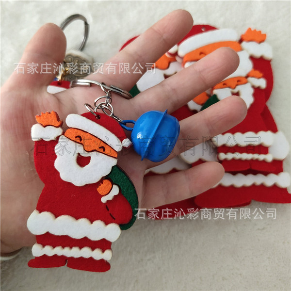 Christmas series non -woven felt keychain felt Christmas keychains…