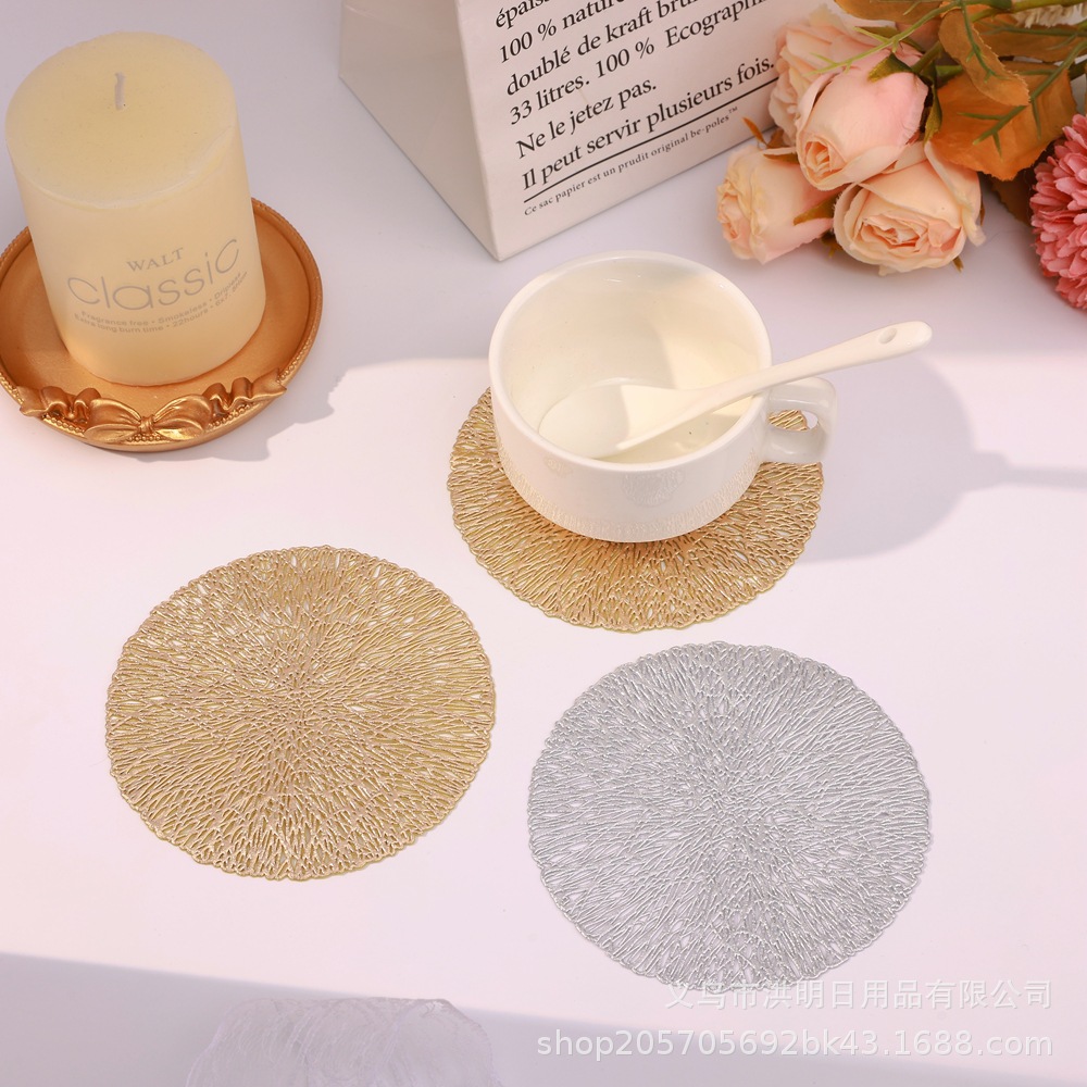 Modern Style Coasters, Random Silk Pattern Coffee Coasters, Cup Insulation Pads, Dining Table Decoration Pads, Photo Background Pads