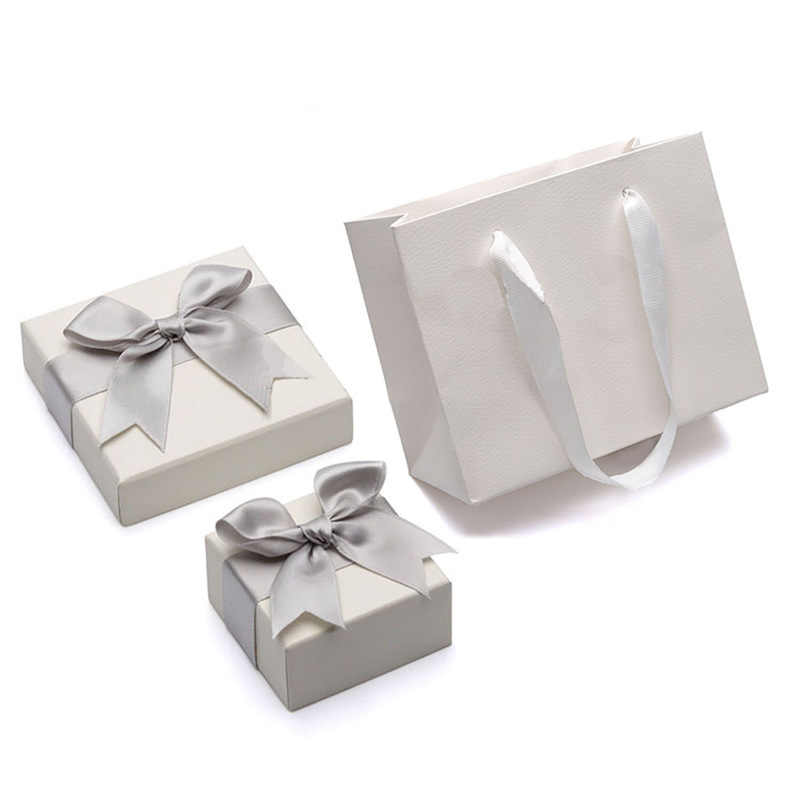 Baojiali Jewelry Packaging Box Bow Tie Cover Ring Necklace Bracelet Dustproof Storage Gift Handbag