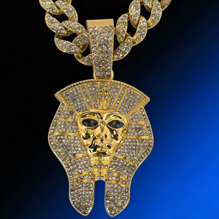 Europa y los Estados Unidos creativos hip hop diamantes retrato colgante avatar modelado exagerado moda hip hop accesorios clavículas al por mayor