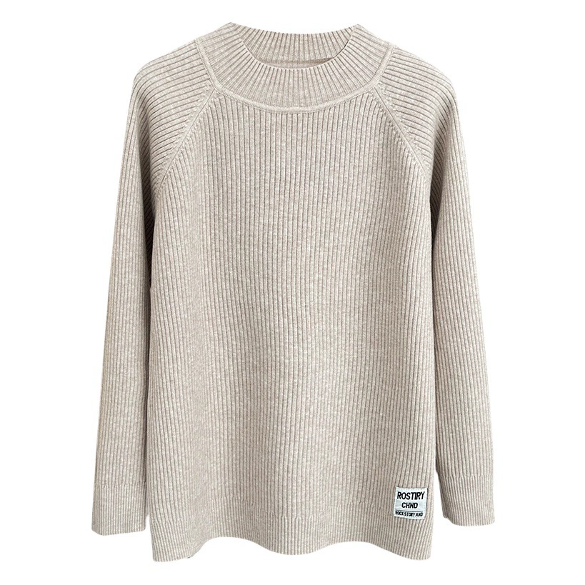 Весна, осень и зима пухлые девушки простые все соответствующие утолщенные сплошной цвет половина Водолазки Вязаный свитер плюс размер внутренняя одежда для женщин 2136