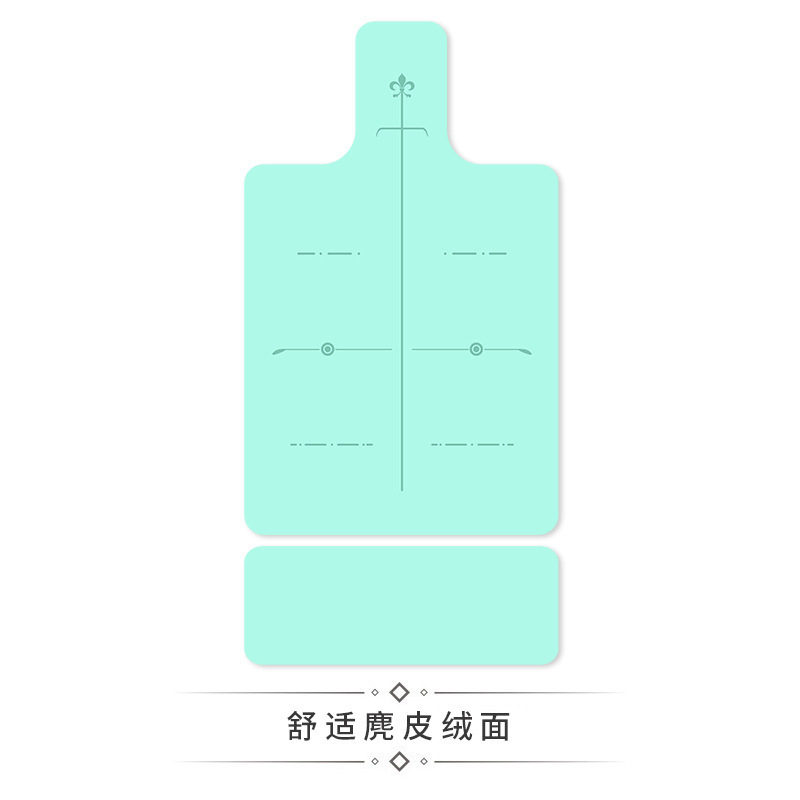 跨境麂皮绒印花普拉提核心床垫橡胶器械体位保护垫纯色瑜伽垫尾垫|undefined