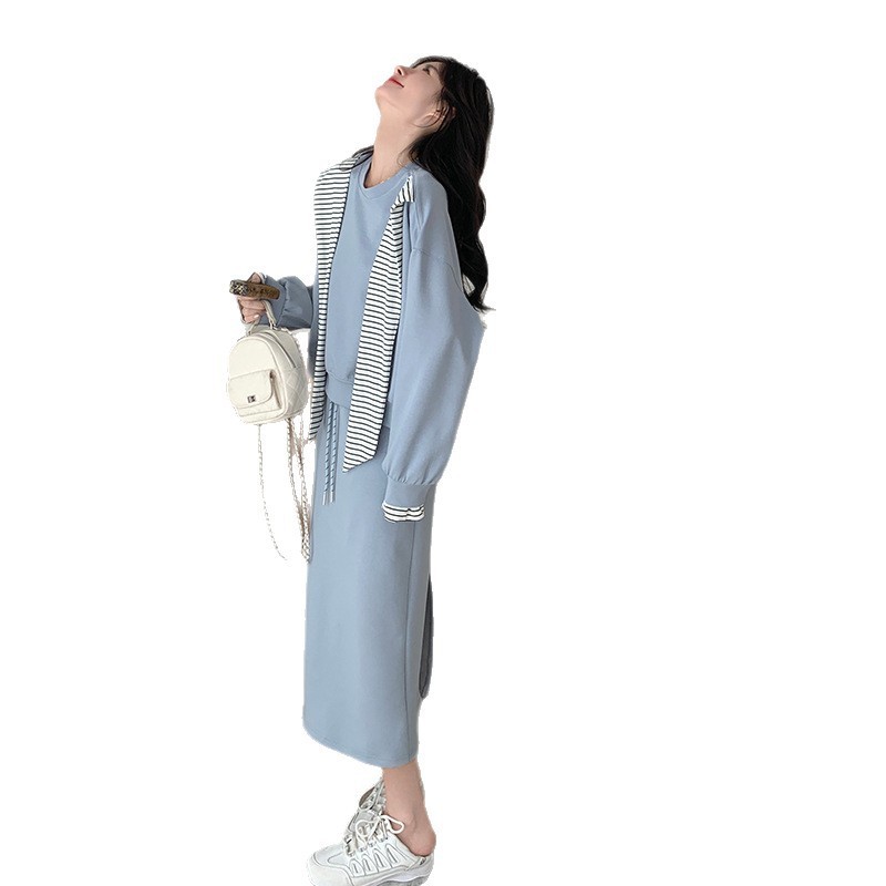 时尚休闲套装现货2025秋季新款女装卫衣半身裙两件套装B228A609|undefined