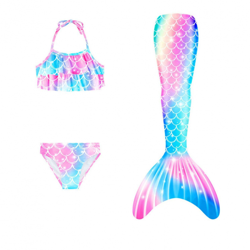 Niños sirena de cola set femenino de verano bebé trajes de baño niña pequeña falda de princesa 2023 nuevo