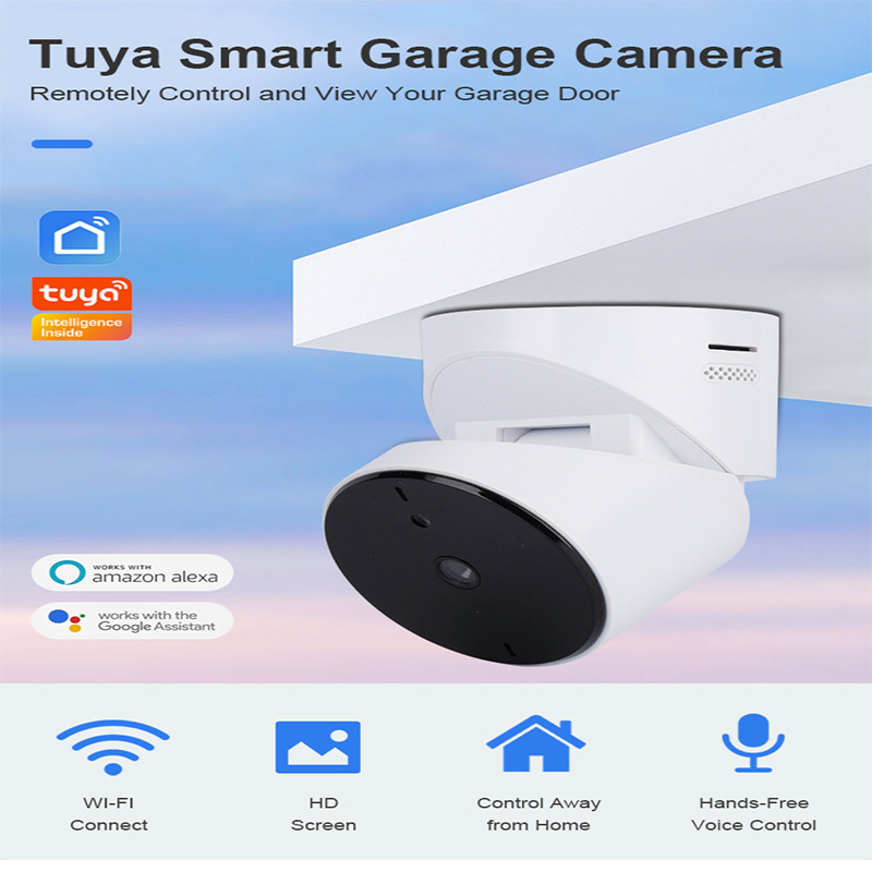 涂鸦 wifi车库监控器camera智能车库门摄像高清摄像头无线报警器