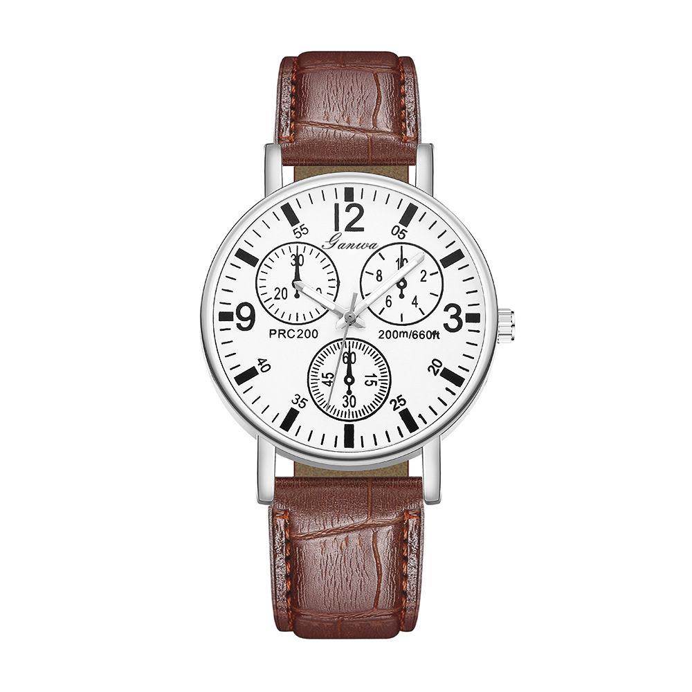 Men's Watches Wholesale Manufacturer Cross-Border Direct Supply Niche In-Stock Leather Strap Quartz Watch Decorative Men's Watch Three-Eye Watch for Men Men's Watches Wholesale Manufacturer Cross-Border Direct Supply Niche In-Stock Leather Strap Quartz Watch Decorative Men's Watch Three-Eye Watch for Men