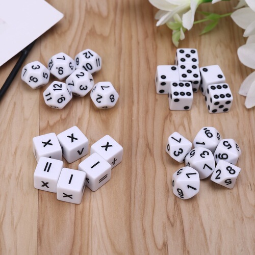 Cross-border supply combination package teaching dice 16mm children's math dice game math teaching puzzle