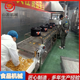 小酥肉定型机器全自动小酥肉油炸设备预制菜半成品小酥肉油炸机