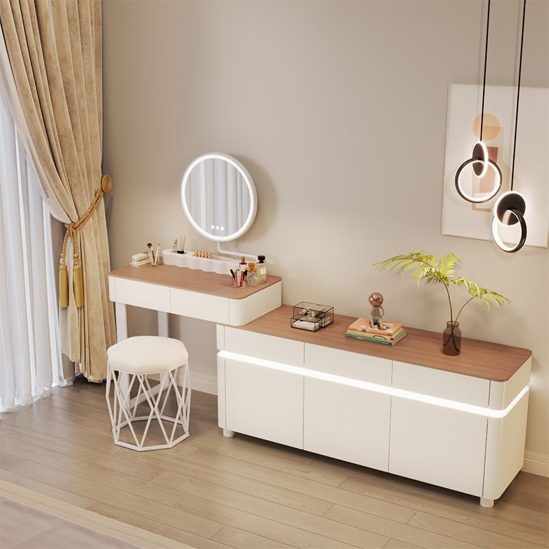 새로운 인기 모델 T-5 흰색 물결 모양의 나뭇결 표면 6단 서랍장