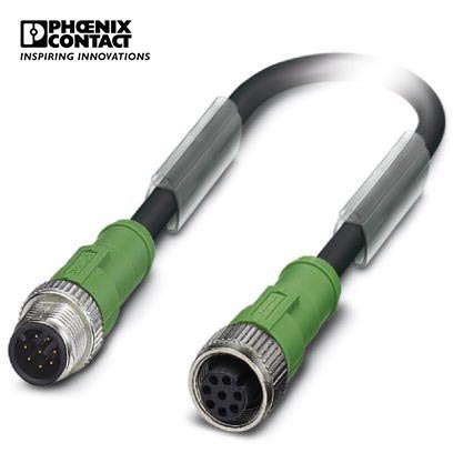 菲尼克斯传感器/执行器电缆SAC-8P-M12MS/ 0,3-PUR/M12FS-1522671