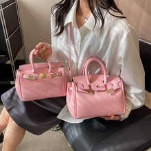 跨境复古简约手提凯莉包女2025新款潮搭时尚通勤单肩包洋气斜挎包