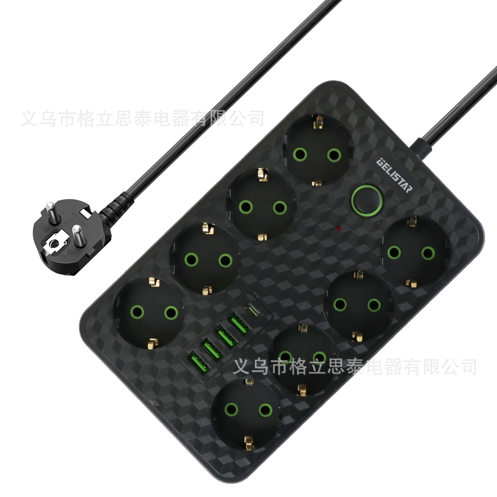 外贸插座欧规欧式 厂家量大可优惠 8孔带USB插孔