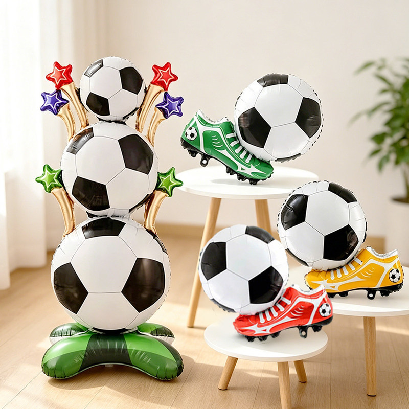 World Cup Football Themed Aluminum Foil Balloon Large Standing Football Balloon Birthday Party Decoration Balloon