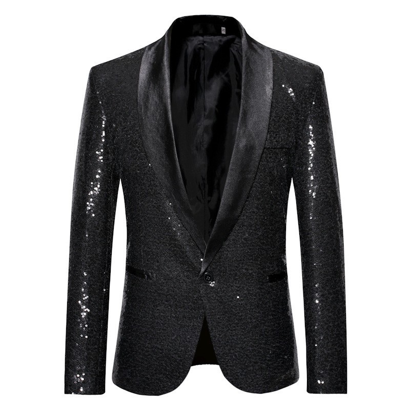 1 Abito con paillettes, abbigliamento da uomo per discoteca, presentatore, presentatore, giacca da studio, taglia europea, all'ingrosso_voghion.com