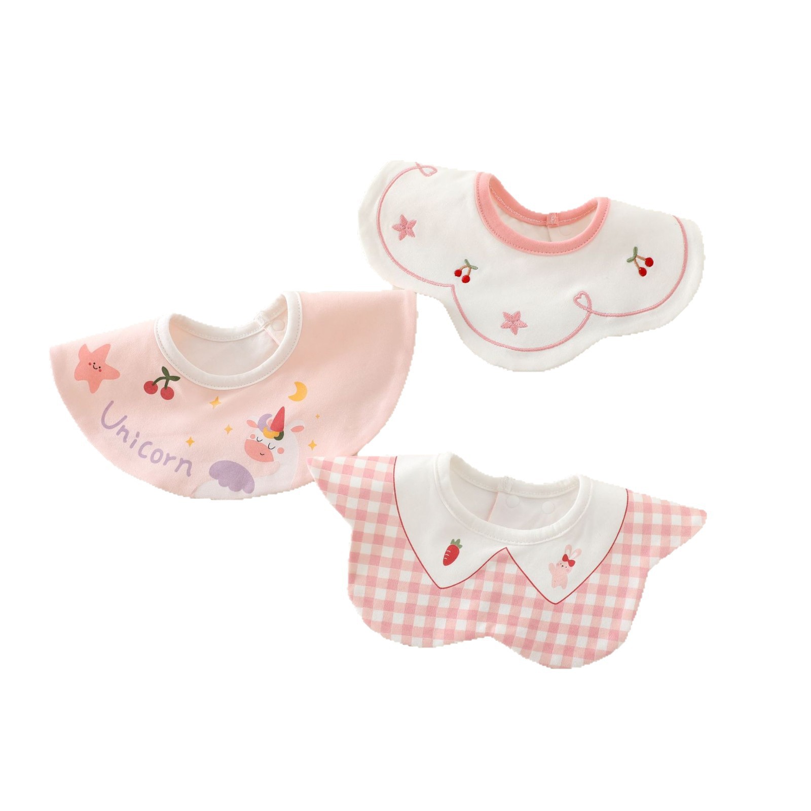 Children's cartoon waterproof eating bib for new born for food, with pocket, combed cotton 5