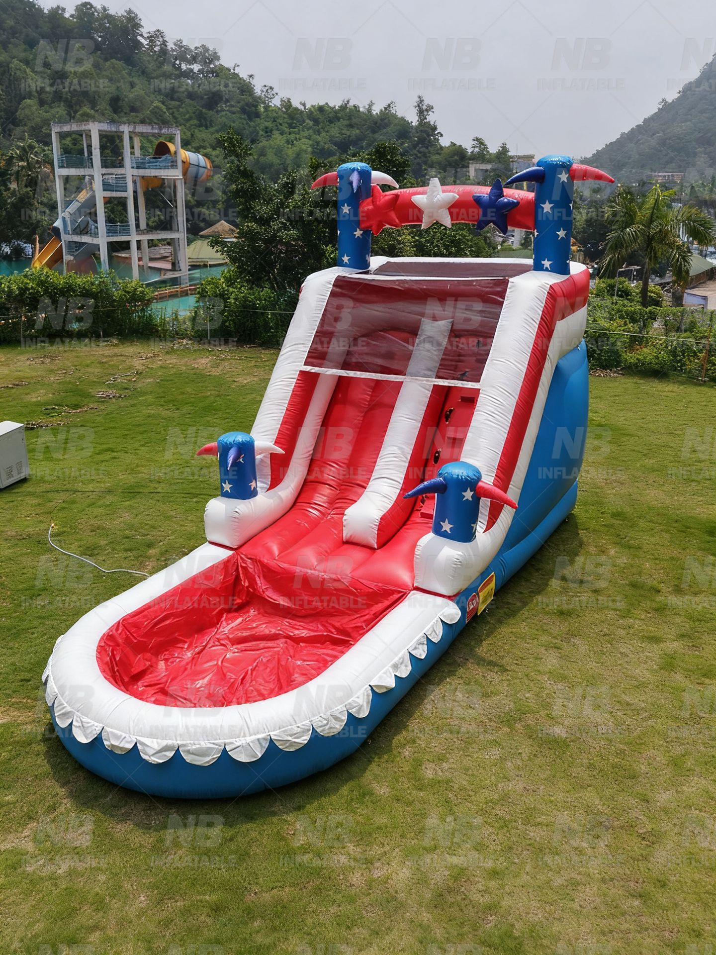 Piscina inflable PVC al aire libre combinación deslizante cama de salto parque de juegos padres-hijos piscina interactiva deslizante de agua castillo