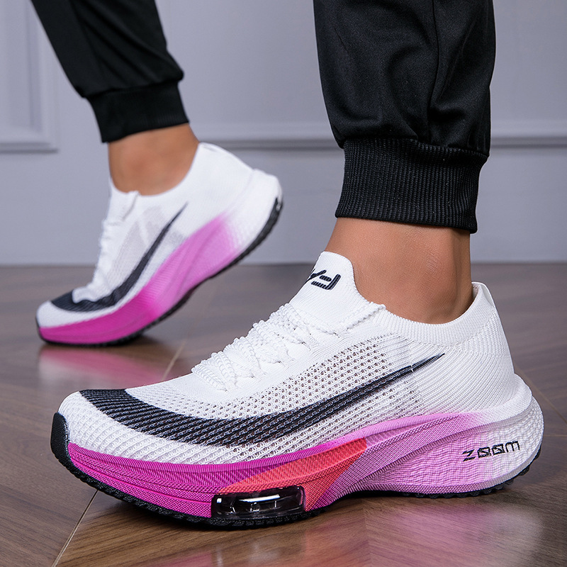 Cross-Border Al 3Fa Air Cushion Racing Marathon Running Shoes Fly Woven Mesh Running Shoes Male and Female Students Sports Casual Shoes
