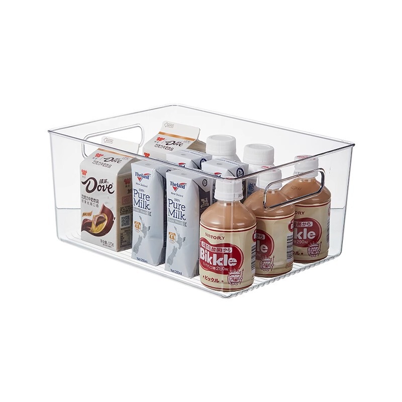 透明収納ボックス キッチンデスクトップスナック収納ボックス 小物雑貨化粧品収納ラック 透明整理ボックス|undefined