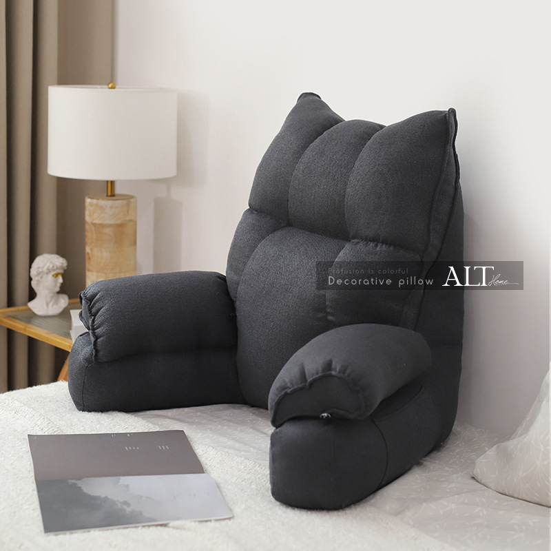 La cabecera de la cama es suave, el respaldo grande, el cojín, el cuello, el protector de la cintura, el protector de la cintura, la cama, el drama, el soporte de la cintura, la almohada, se puede quitar y lavar