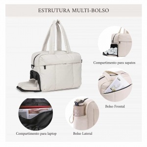Amazon bolsa de viaje portátil de gran capacidad para hombres y mujeres chaqueta de algodón de separación húmeda y seca bolsa de mano lulu limón