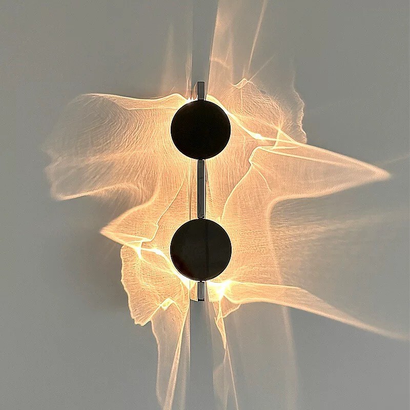 Designer Creative Ripple Light and Shadow Wall Lamp Stainless Steel Water Pattern Rotating Atmosphere Wall Lamp Entrance Wall Lamp Bedside Wall Lamp Designer Creative Ripple Light and Shadow Wall Lamp Stainless Steel Water Pattern Rotating Atmosphere Wall Lamp Entrance Wall Lamp Bedside Wall Lamp