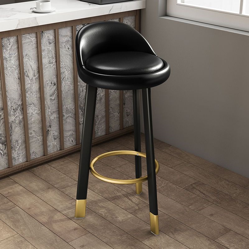 Black leather-black gold