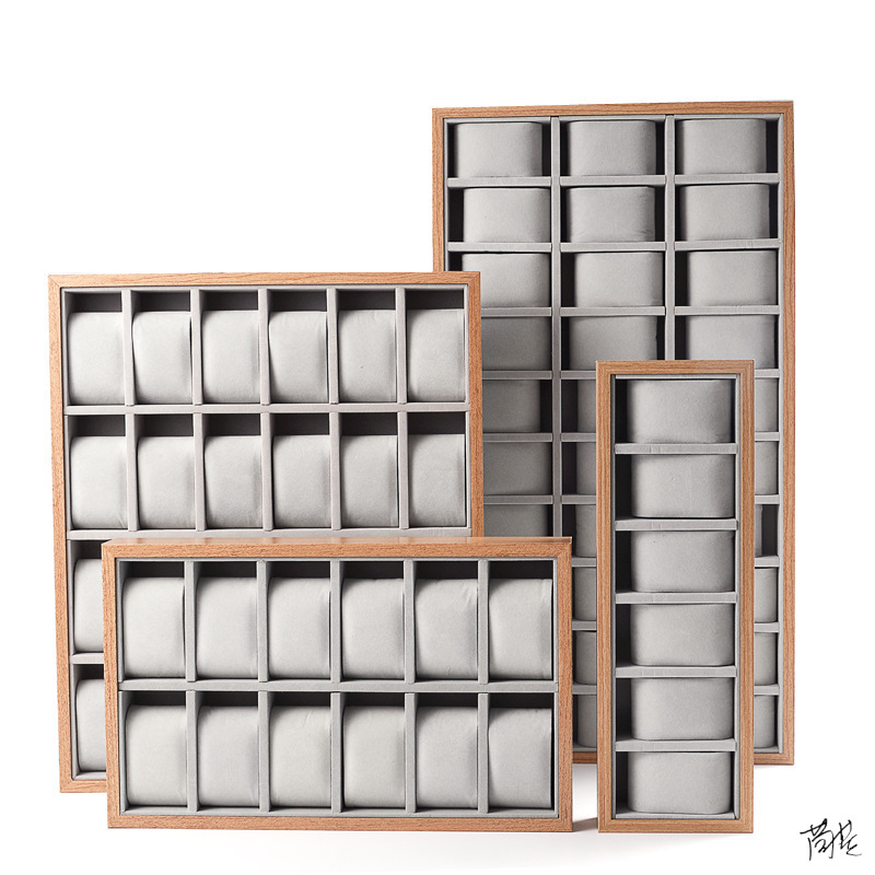 手表展示托盘花梨木纹手链柜台摆放陈列道具摆摊金店饰品店商用