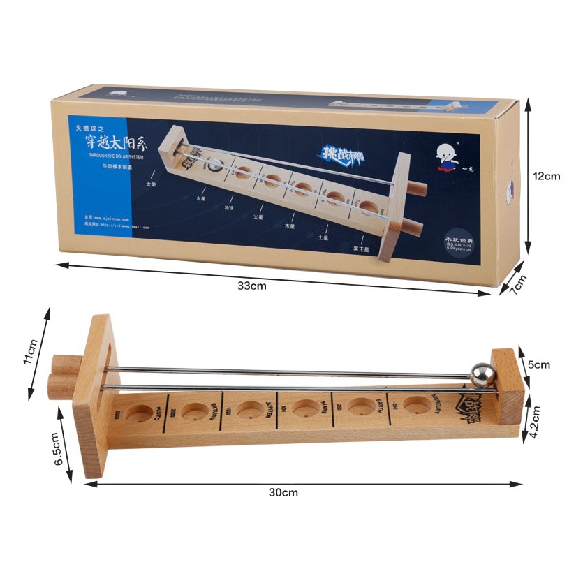 Juego de escritorio Bola de palo bola de madera desafío extremo juguetes para adultos niños entrenamiento de atención mano-ojo Asociación