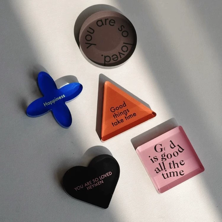 Будьте счастливы, красивые слова ins желе утолщенные акриловые наклейки на холодильник, персонализированные английские наклейки на холодильник