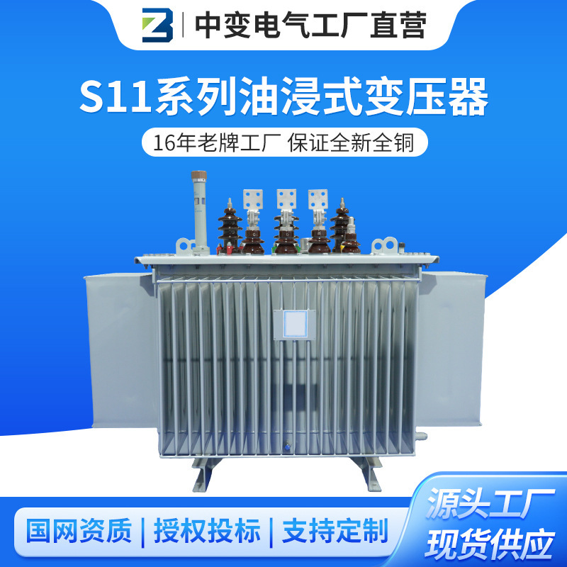 S11 Oil-Immersed Distribution Transformer 250/400/630/1600Kva High-Voltage Oil-Immersed Three-Phase Transformer S11 Oil-Immersed Distribution Transformer 250/400/630/1600Kva High-Voltage Oil-Immersed Three-Phase Transformer