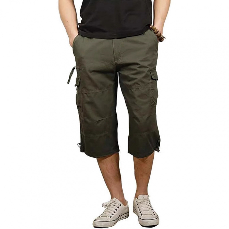 Exclusivo para pantalones para hombres europeos y americanos, ropa de trabajo para hombres transfronterizos, pantalones recortados para hombres, pantalones cortos, pantalones cortos, pantalones rectos sueltos para hombres