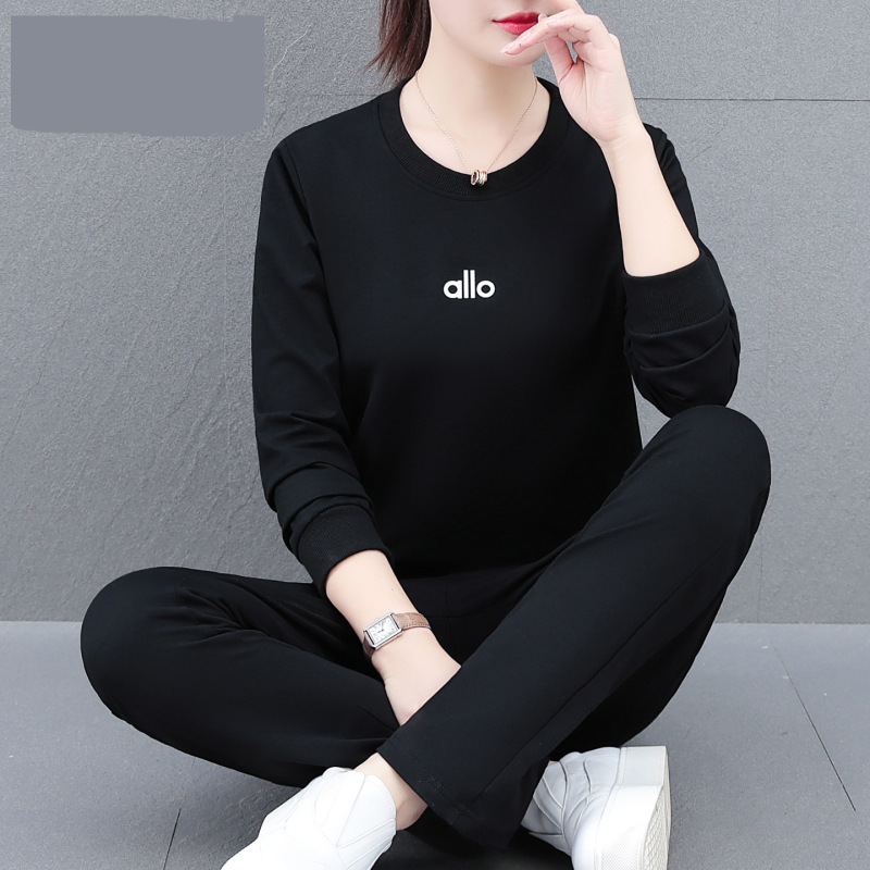 休闲运动套装女春秋2025秋季新款时尚洋气减龄妈妈卫衣马甲三件套|undefined