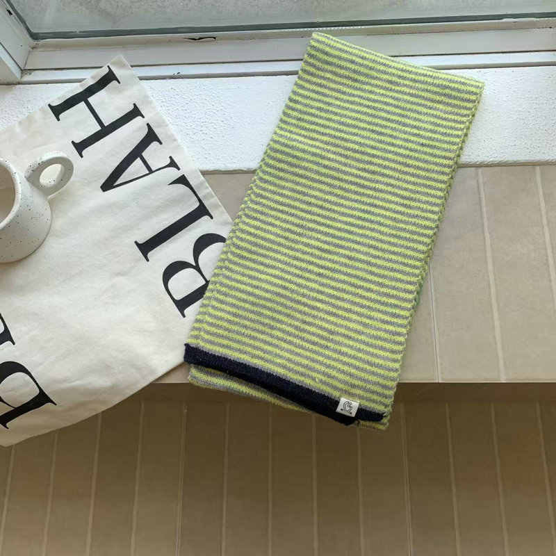 韩系慵懒风条纹毛线围巾女秋冬加厚加宽保暖护颈情侣通用针织围脖|undefined