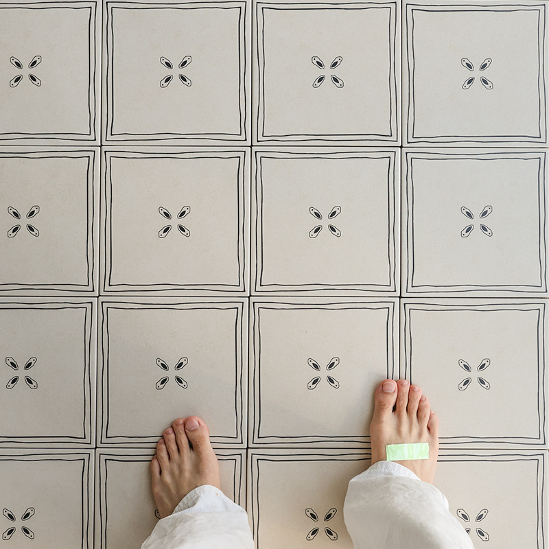 French Retro Cream Black and White Tiles Bathroom Bathroom Kitchen Non-Slip Floor Tiles B&B Entrance Cafe Wall Tiles French Retro Cream Black and White Tiles Bathroom Bathroom Kitchen Non-Slip Floor Tiles B&B Entrance Cafe Wall Tiles