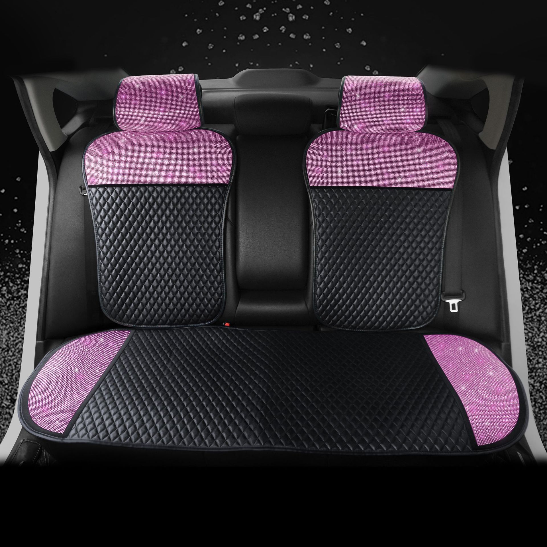 Universal Car Seat Cushion Leather Diamond-Encrusted Car Seat Cover Dropshipping Universal Model for All Seasons Cross-Border E-Commerce