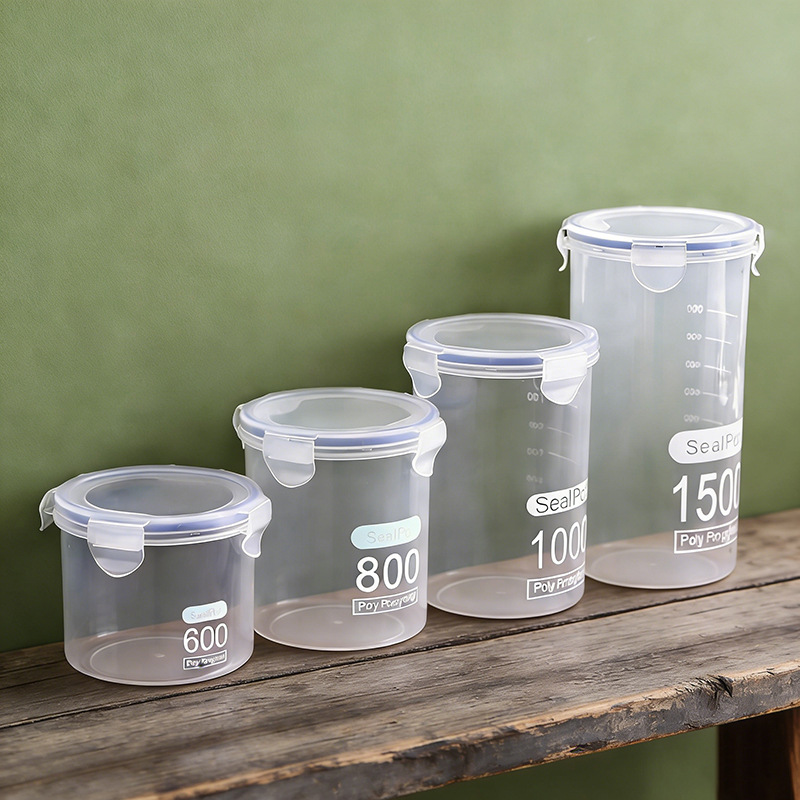 Cross-Border Sealed Transparent Plastic Sealed Cans Milk Powder Cans Food Cans Kitchen Grain Storage Boxes Storage Cans