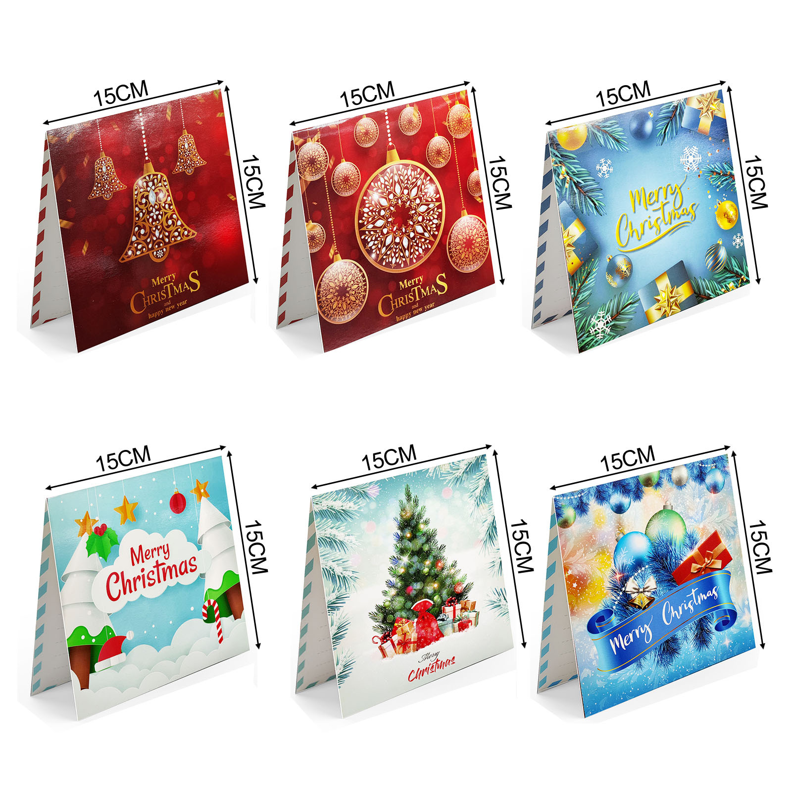 Productos periféricos para pintura de diamantes transfronterizos, tarjetas de felicitación DIY hechas a mano, pegatinas de diamantes navideñas, manualidades exclusivas con diamantes de imitación con temática de dibujos animados, disponibles para venta al por mayor.