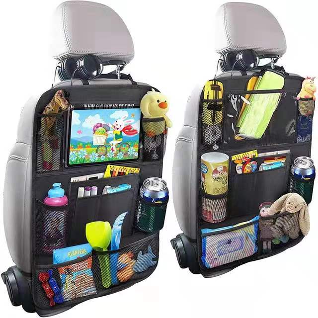 Organizador trasero para asiento de coche Amazon, bolsa multifuncional para iPad, resistente a patadas, colgante para asiento trasero