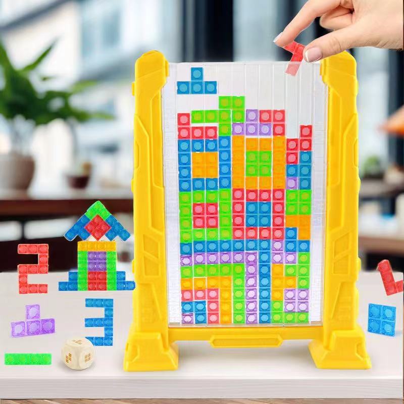 Children's puzzle 3D three-dimensional puzzle Tetris desktop game DIY puzzle puzzle parent-child interactive toys