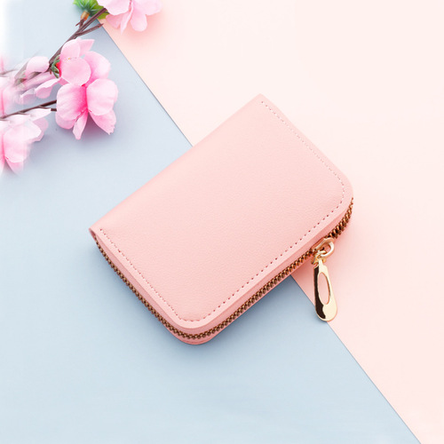 Women's accordion zipper card holder multi-card slot ID bag multi-functional coin purse credit card holder mini men's simple