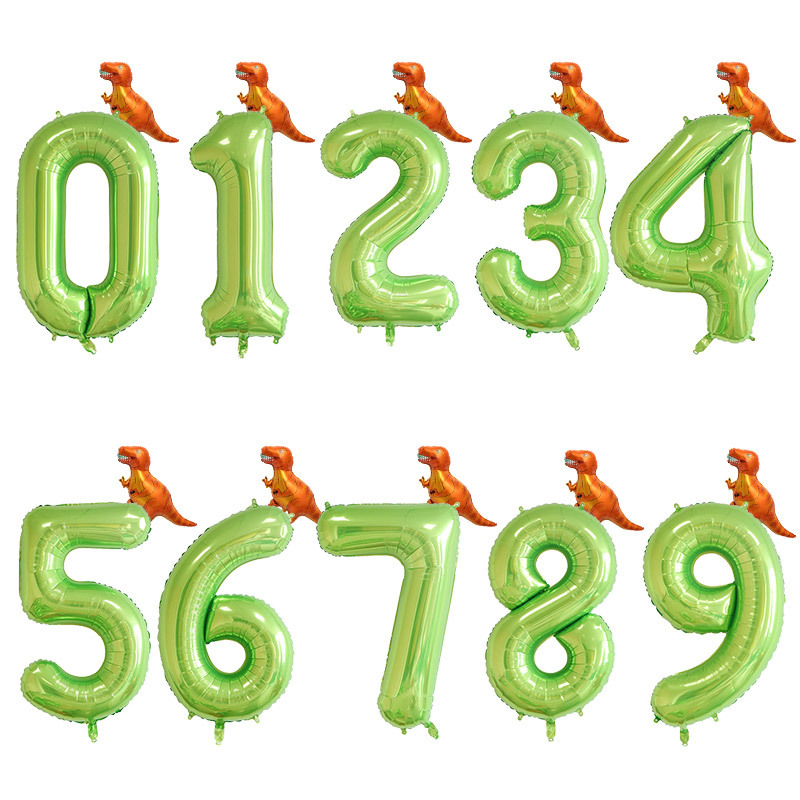 green digital balloon