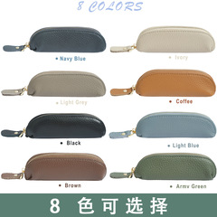 Leather mini wallet with Japanese INS style, cute zipper coin bag for women, cowhide small wallet, foreign trade wholesale