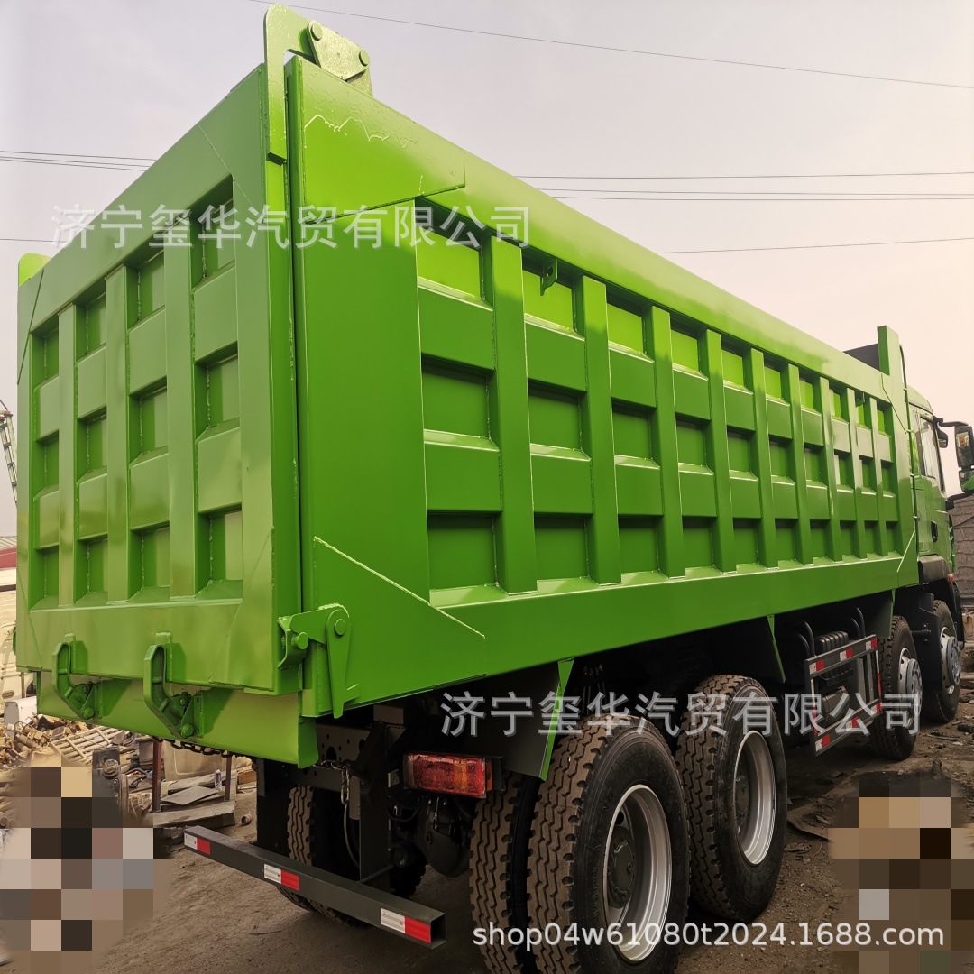 Cross-Border Second-Hand Howo Dump Truck, Howo Tx12-Wheel Sand and Gravel Self-Unloading Transport Truck, Rear-Dump Heavy Truck