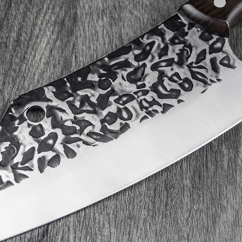 Hand-forged hammered chopping knife, women's kitchen knife, household sharp meat slicing knife, chef's knife dolphin knife