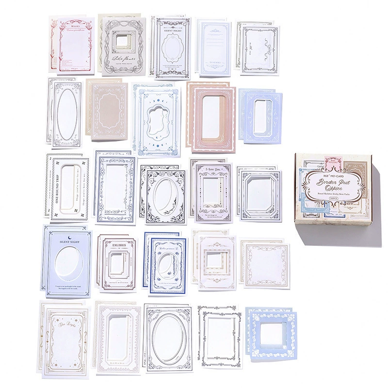 Mo Mo Box Hollow Copy Pool Material Plashed Tiring Revival Series Light Vocal Salt Frame Border Handbook DIY Decoration